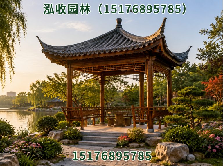 来宾防腐木凉亭展示图